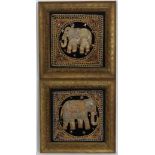 Indian School
A pair of plush relief needlework with gold and silver thread , sequins etc.
Handed