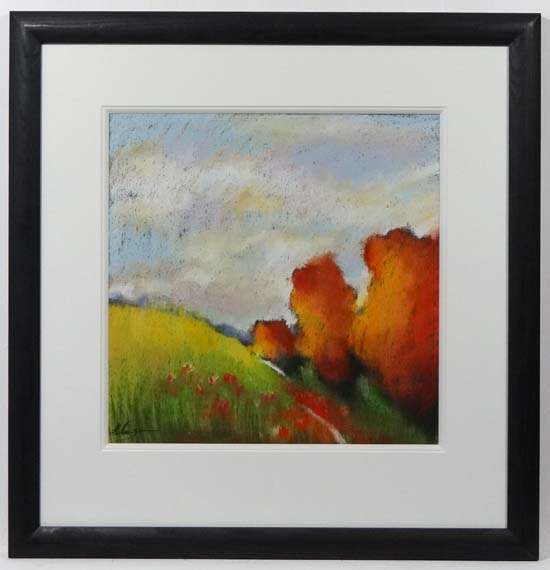 Helen Zarin (1970) Iran,
Pastel,
' Autumn Landscape ',
Signed lower left and labelled verso with