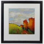 Helen Zarin (1970) Iran,
Pastel,
' Autumn Landscape ',
Signed lower left and labelled verso with