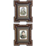 Frames : A pair of Kent framed late Victorian photograph portraits, each with mount 
Aperture of