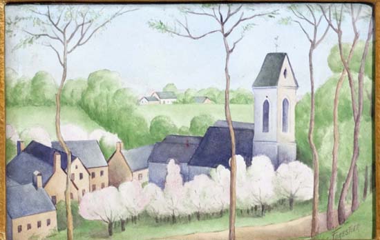 ...La Forestier XIX-XX
A Limoge enamelled plaque
A rural Brittany scene
Signed lower right - Image 3 of 3