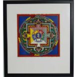 Nepalese Mandala,
Coloured image,
' Wheel of Life '
Aperture 19 1/8 x 19" CONDITION: Please