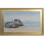 Alan Hyde Gardner 1883
Watercolour and gouache
A coastal fort and shipping , possibly Indian