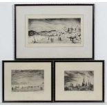 Miklos Farkashazy (1895-1964) Hungarian
3 x etchings
2/25 ,  9/25 & 2/25
All signed and numbered