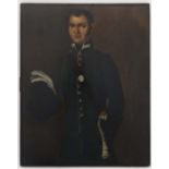 Militaria : A Portrait of a post - Napoleonic French Officer in dress uniform , the reverse