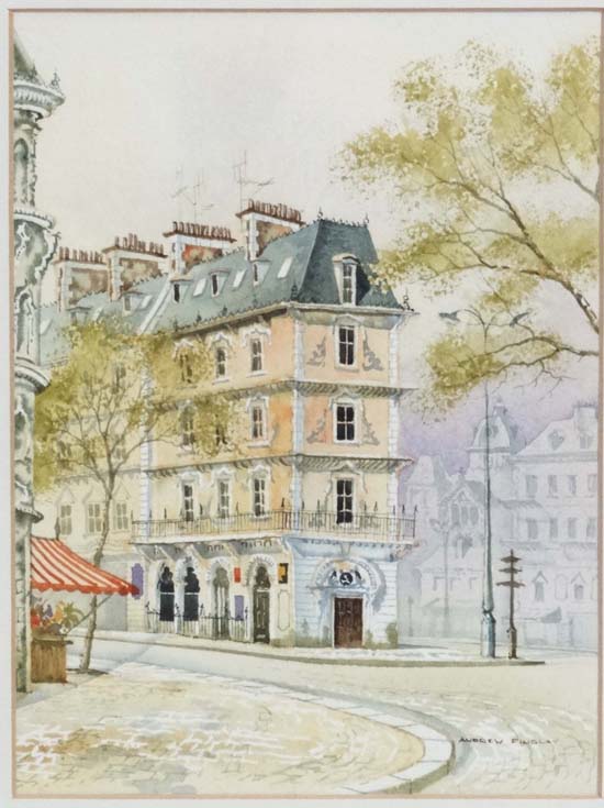 Andrew Findlay XX
Watercolour and gouache, a pair
French street scenes
Signed lower right
Each 6 3/4 - Image 3 of 4