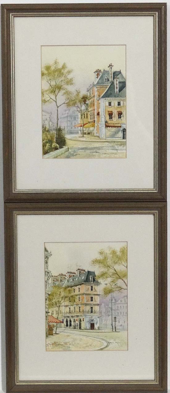 Andrew Findlay XX
Watercolour and gouache, a pair
French street scenes
Signed lower right
Each 6 3/4