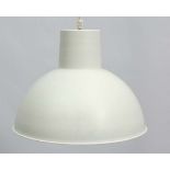 Vintage Retro : A Danish ES Horn made Midi Bunker pendant light  ( Fog & Morup ) 11 1/4" diameter ,