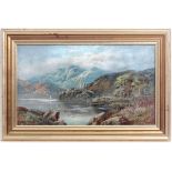 Marshall c.1900,
Oil on card,
' Loch  Nevis ' Scotland,
Signed lower right and titled lower left,
11