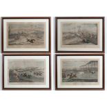 C & G Hunt after FC Turner XIX,
Set of 4 original large hand coloured engravings,
Nos. 1-4 Vale of