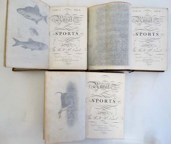 Books : '' Rural Sports ''in three volumes, 1801, by the Rev W B Daniel, published by Bunny & - Image 2 of 5