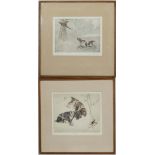 George Vernon Stoakes (1873-1954),
Pair of Dry point Etchings ( one an artist's proof),
'Cocker