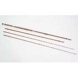 Salmon Fly Fishing : a JS Sharpe Ltd ' Scottie '  12' 10" 3 piece split cane hexagonal Salmon rod