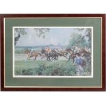 After Gilbert Halliday (ct. 1953),
Limited edition coloured print 331/500,
Horse racing,
Copyright