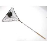 Fishing :Hardy Bros Ltd a telescopic folding landing net with captive hook and brass with