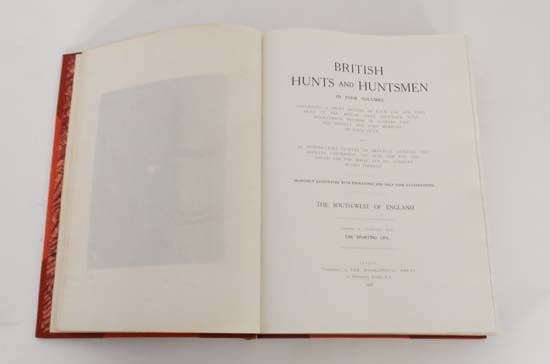 Books: '' British Hunts and Huntsmen '', in 4 volumes. The books illustrated with engravings and - Image 3 of 23