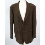 Harris Tweed brown jacket, size 48 long  CONDITION: Please Note -  we do not make reference to the