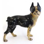 A  painted cast iron model of a Boston Terrier, purchased from America.
10" high and 9" long