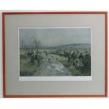 Lionel Dalhousie Robertson Edwards (1878-1966) ,
A signed coloured hunting print ,
Crossing the