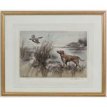 After Henry Wilkinson (1921-2011), 
A framed limited edition (2/250), hand coloured dry point