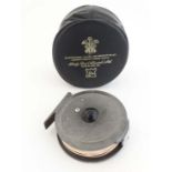 Fly Fishing :  Hardy Bros Ltd  alloy ' The Uniqua 3 1/2" '  reel loaded with  floating Masterline DT