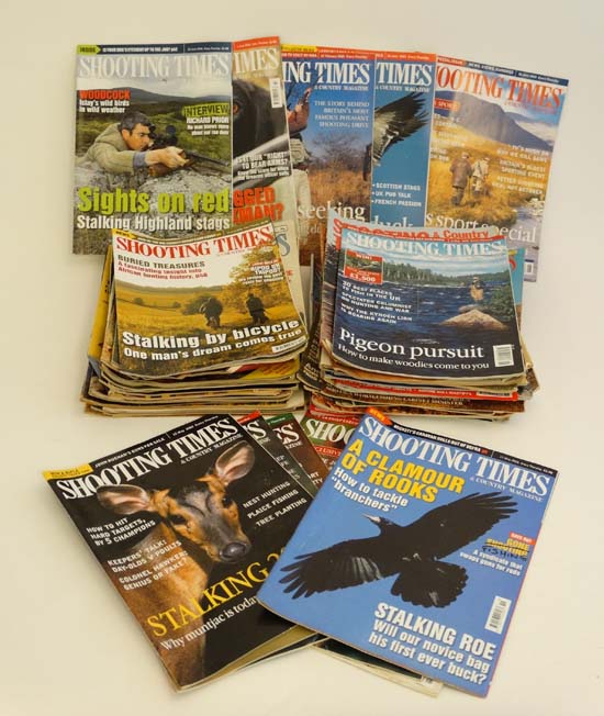 A large collection of approximately 50 copies of '' Shooting Times '' for 1980s / 90s / 00s,