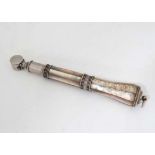 Mother of pearl and silver plate handle ( for opera glasses ? )  CONDITION: Please Note -  we do not