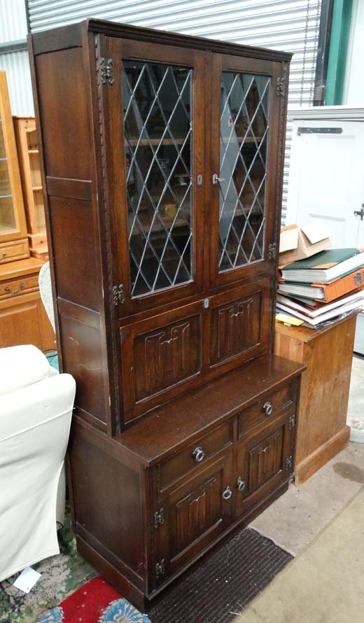 Glazed oak bookcase CONDITION: Please Note -  we do not make reference to the condition of lots