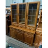 Large oak glazed sideboard CONDITION: Please Note -  we do not make reference to the condition of