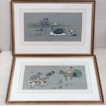 Hunting :After Cecil Charles Windsor Aldin (1870-1935),
A pair of Children' s plate prints,
 '