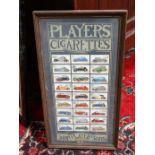 A framed set of 27  Players automobilia cigarettes cards  CONDITION: Please Note -  we do not make