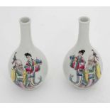Pair of Chinese small  bottle vases