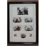 Silhouettes
A glazed and framed set of 6 printed monochrome silhouettes with the subjects ; lion