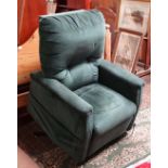 Green electric armchair CONDITION: Please Note -  we do not make reference to the condition of