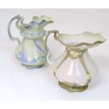 Two early 20thC wash jugs to include a  G&S Ltd, Albany & Harvey Potteries, Burslem ''Grecian''
