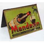 Advertising : A Pictorial easel formed advertising sign for ' Le Mandarin , prefare aux amers et