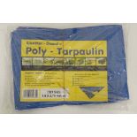 Three 1.8 metre x 2.75 metre Tarpaulins (3) CONDITION: Please Note -  we do not make reference to