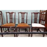 3 Georgian style dinning chairs  CONDITION: Please Note -  we do not make reference to the condition