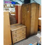 1940's wardrobe + matching chest of drawers  CONDITION: Please Note -  we do not make reference to