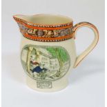 An early 20thC Adams Dickens ware jug, transfer printed with hand painted colour details,