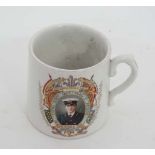 A Royal Winton King George V commemorative mug - City of Cardiff