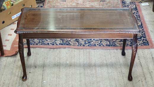 Glass topped coffee table CONDITION: Please Note -  we do not make reference to the condition of