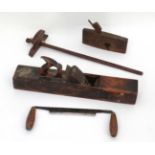 4 antique wood work tools CONDITION: Please Note -  we do not make reference to the condition of