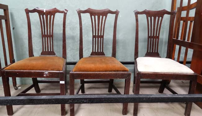 3 Georgian style dinning chairs  CONDITION: Please Note -  we do not make reference to the condition