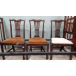 3 Georgian style dinning chairs  CONDITION: Please Note -  we do not make reference to the condition