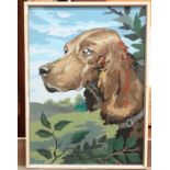 Oil on board of a red setter CONDITION: Please Note -  we do not make reference to the condition