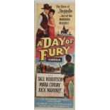 Film Poster: A poster for the 1956 film '' A Day of Fury '' , directed by Harmon Jones ,