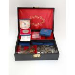 A 1977 proof crown together with assorted coins CONDITION: Please Note -  we do not make reference