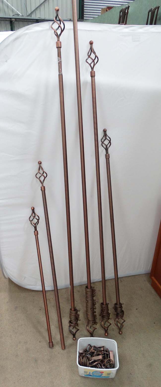 Quantity of curtain poles and fixings CONDITION: Please Note -  we do not make reference to the - Image 2 of 2