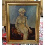 XX school ,
Oil on canvas board ,
Nude ,
23 1/2 x 17 1/2" ,
 CONDITION: Please Note -  we do not